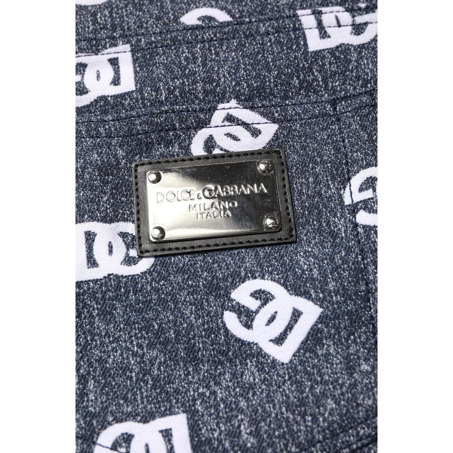 Dolce & Gabbana Dark Gray Logo Cotton Skinny Slim Denim Jeans