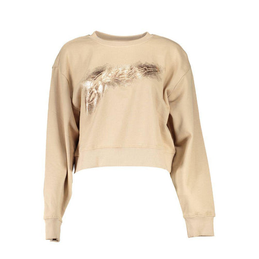 Guess Jeans Beige Cotton Sweater GU-10207-XXL