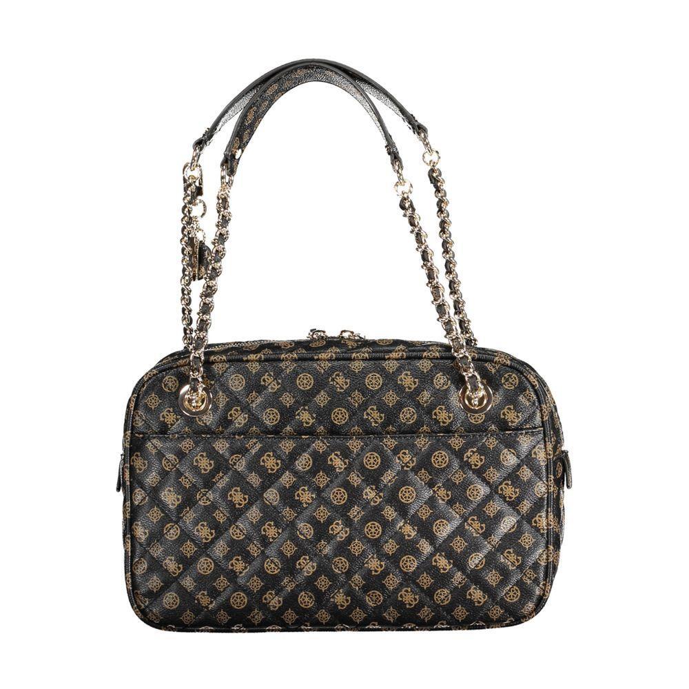 Front view with bag zipped and handles upright.