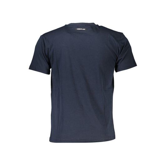Cavalli Class Blue Cotton T-Shirt CA-21338-XXL