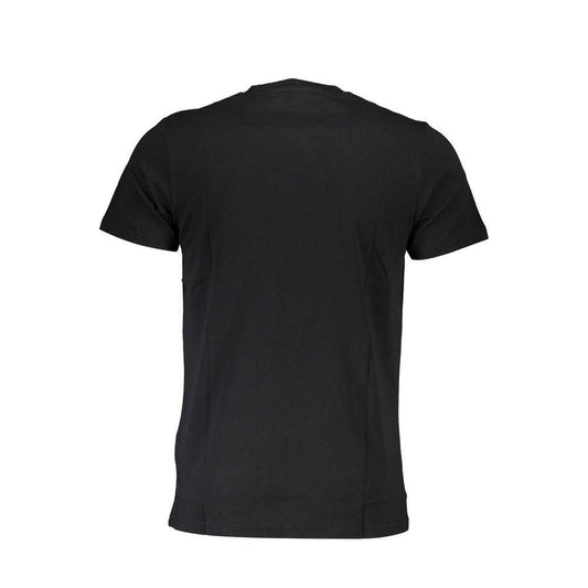 Cavalli Class Black Cotton T-Shirt CA-22262-XL