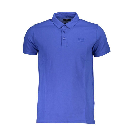 Cavalli Class Blue Cotton Polo Shirt CA-22337-XL