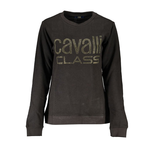 Cavalli Class Black Cotton Sweater CA-26720-XS