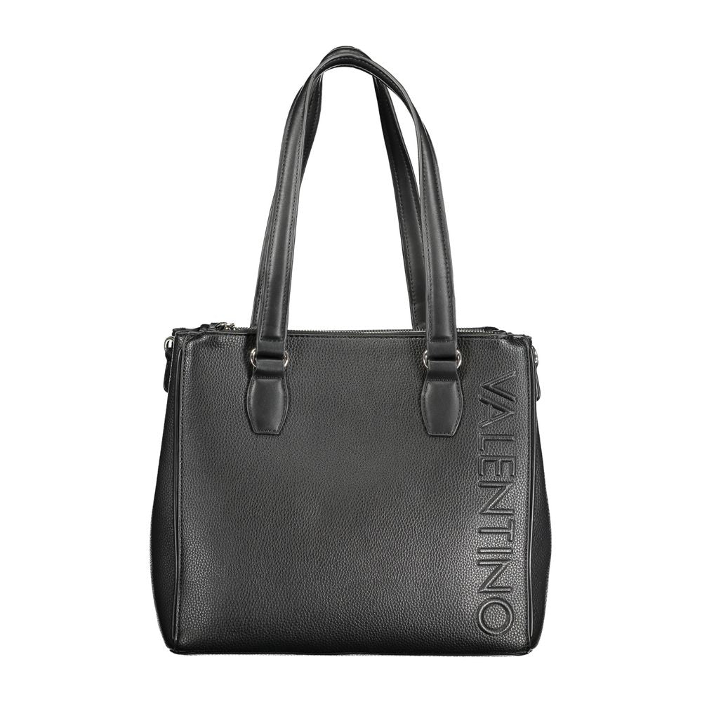 Front view with bag zipped and handles upright.
