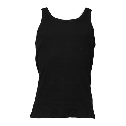 Dolce & Gabbana Black Cotton Sleeveless Underwear Tank T-shirt