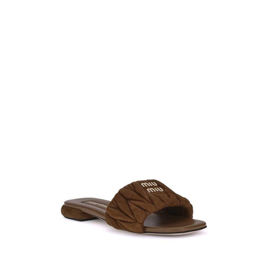 Miu Miu Matelassé nappa leather Sandals MI-5XX605F010M2VF0316-EU40/US10