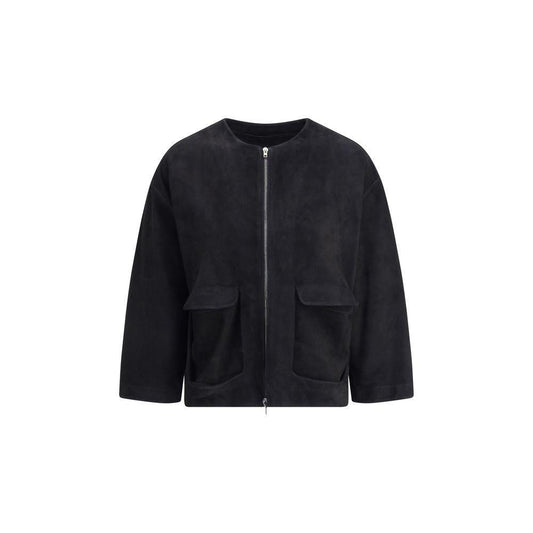 Salvatore Santoro Suede leather Jacket SA-48007DBLACK-IT40 | M