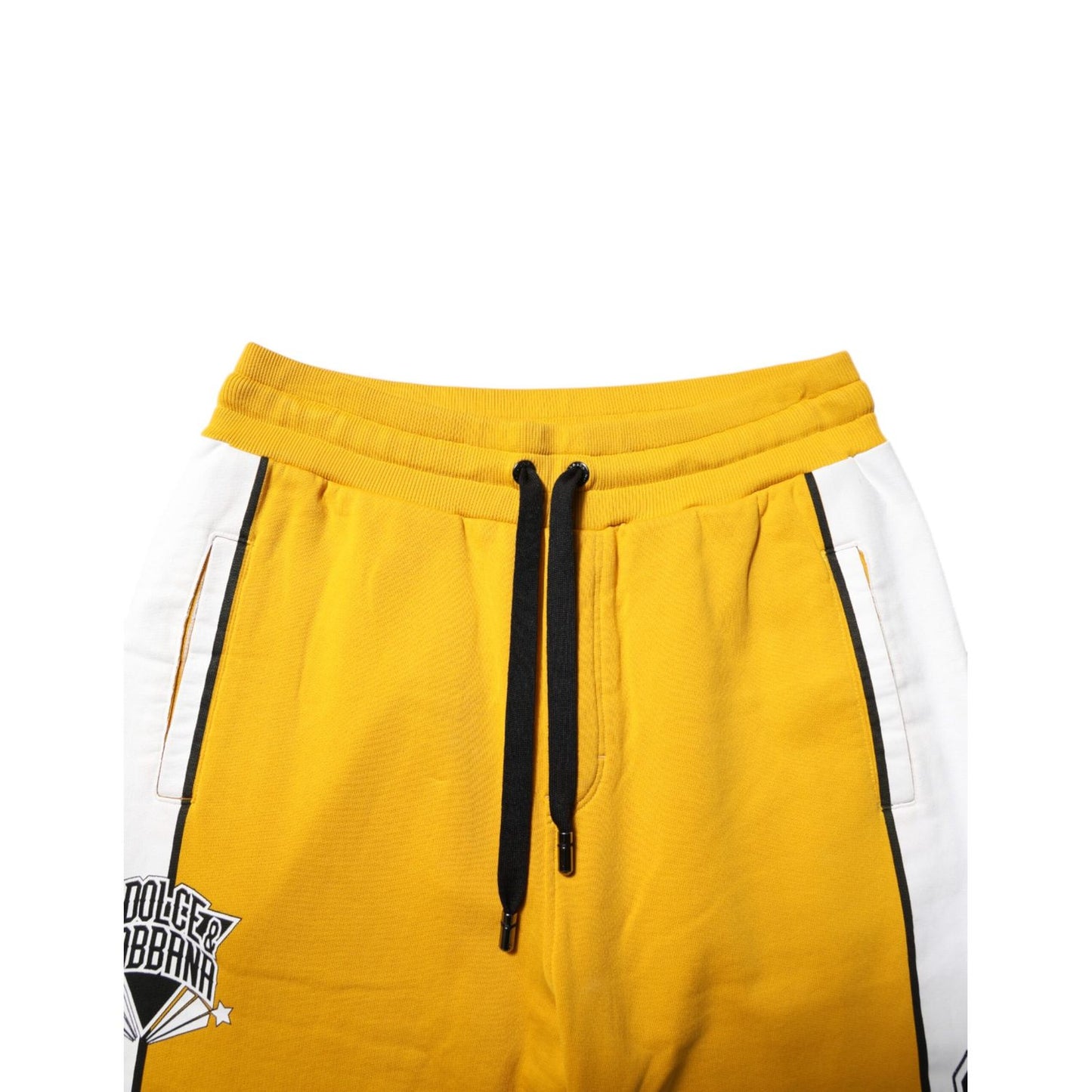 Dolce & Gabbana Yellow Cotton Sweatpants Jogger Trouser Pants