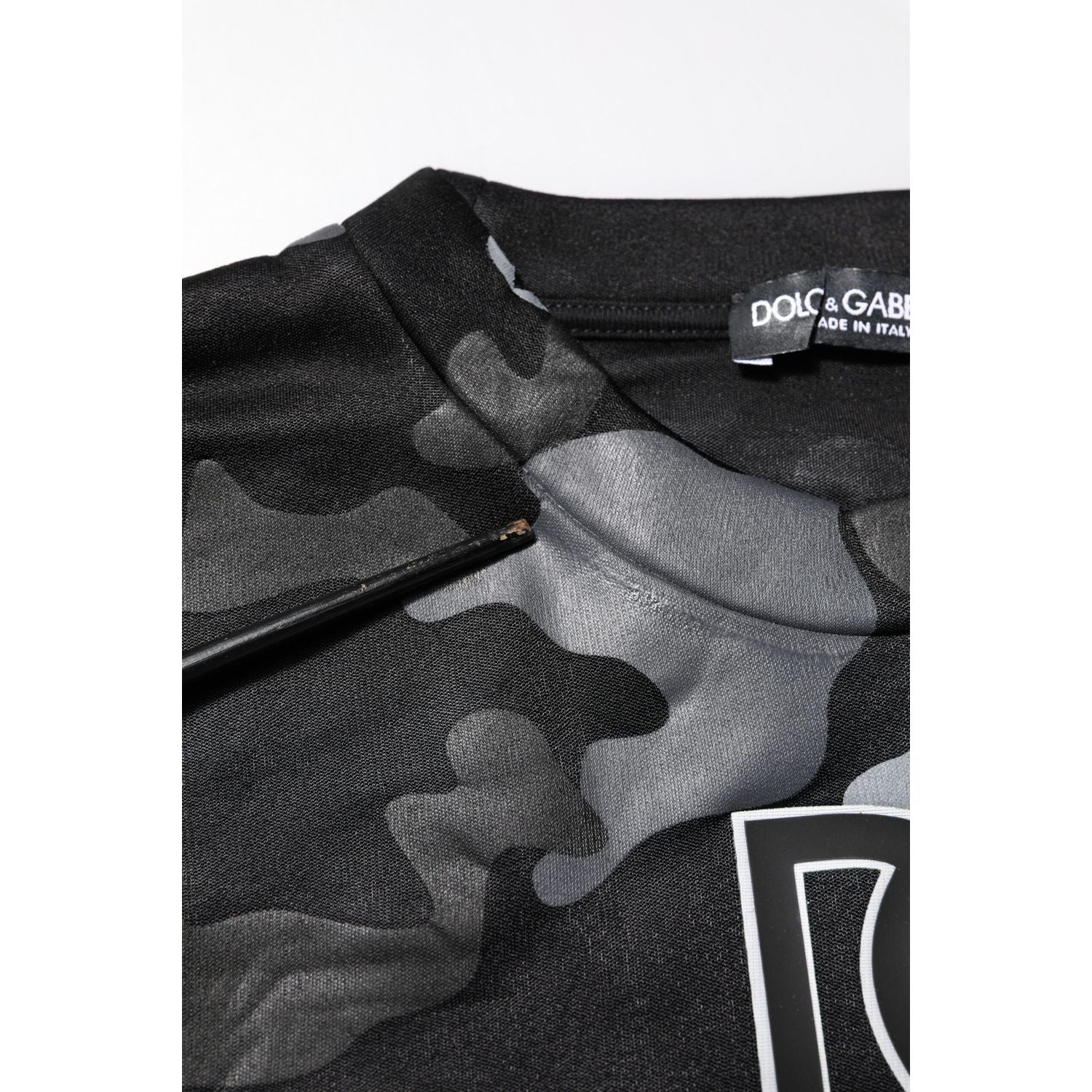 Dolce & Gabbana Black Camouflage Pullover Sweatshirt Sweater