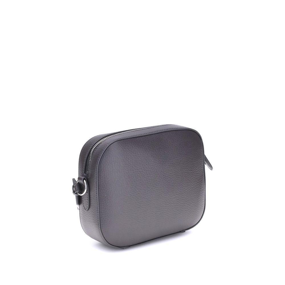 Front view with bag zipped and handles upright.