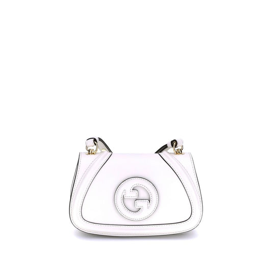 Gucci White Calf Leather Bos Taurus Handbag