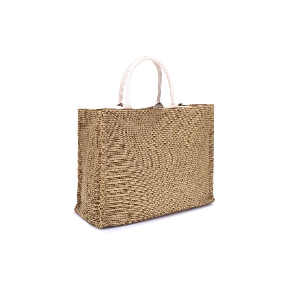 Front view with bag zipped and handles upright.
