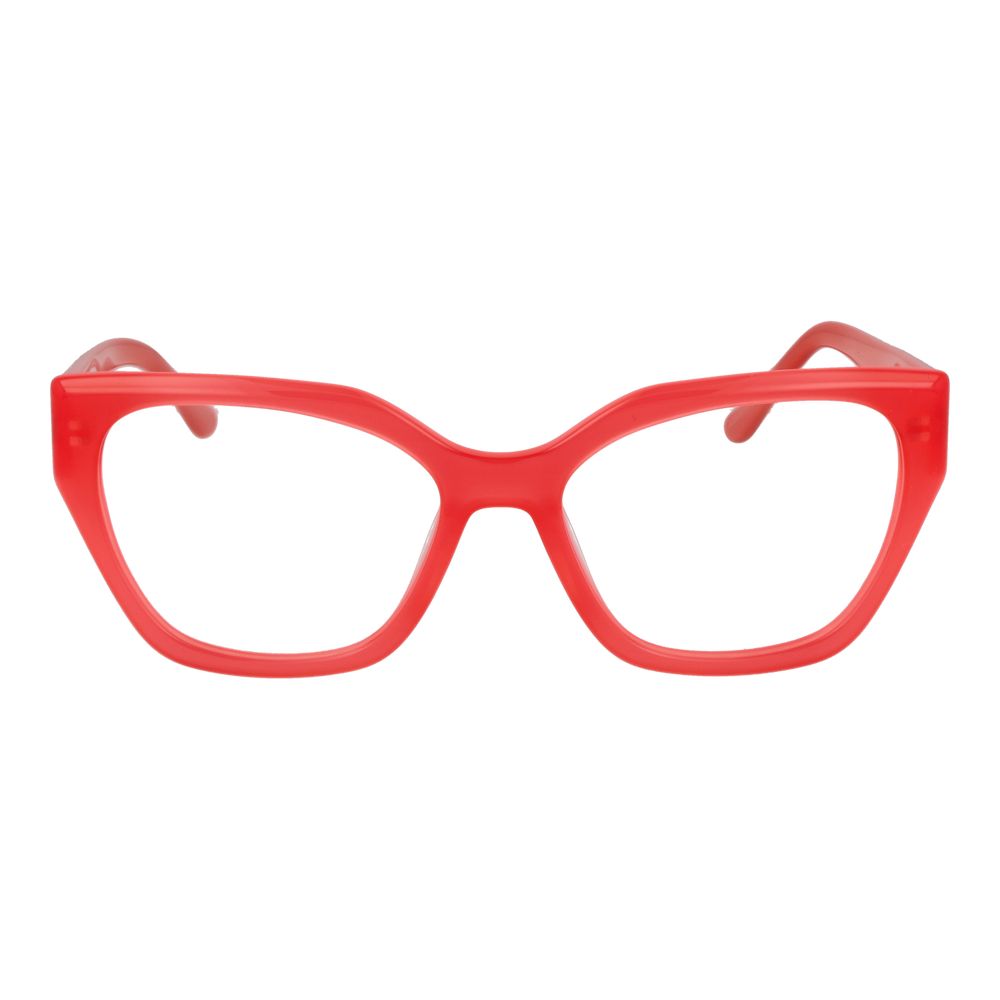 Guess Pink Women Glasses Frame, square full-rim acetate, rose color with demo lenses, 53-17-145 size, includes branded case.