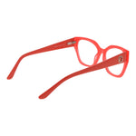 Guess Pink Women Glasses Frame in rose acetate, full-rim square style with demo lenses, includes branded case. Size 53-17-145.