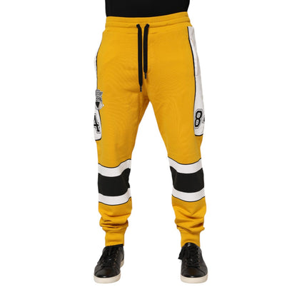 Dolce & Gabbana Yellow Cotton Jogger Skinny Sweatpants Pants