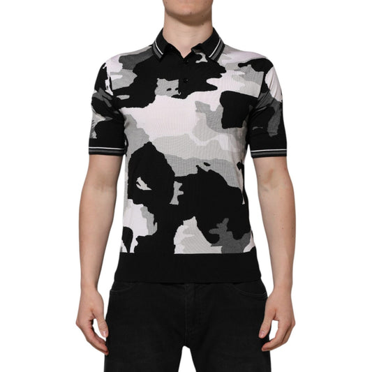 Dolce & Gabbana Multicolor Camouflage Collared Polo T-shirt TSH90500-44