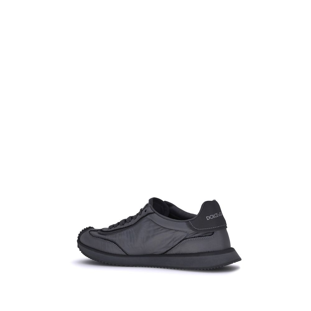 Dolce & Gabbana Black Fabric Low Top Sneakers