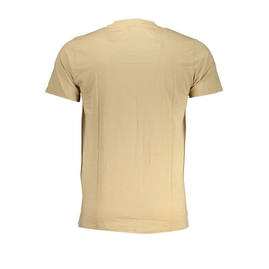 Cavalli Class Beige Cotton T-Shirt CA-28577-XL