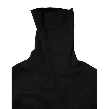 Dolce & Gabbana Black Long Sleeves Turtle Neck Mini Dress