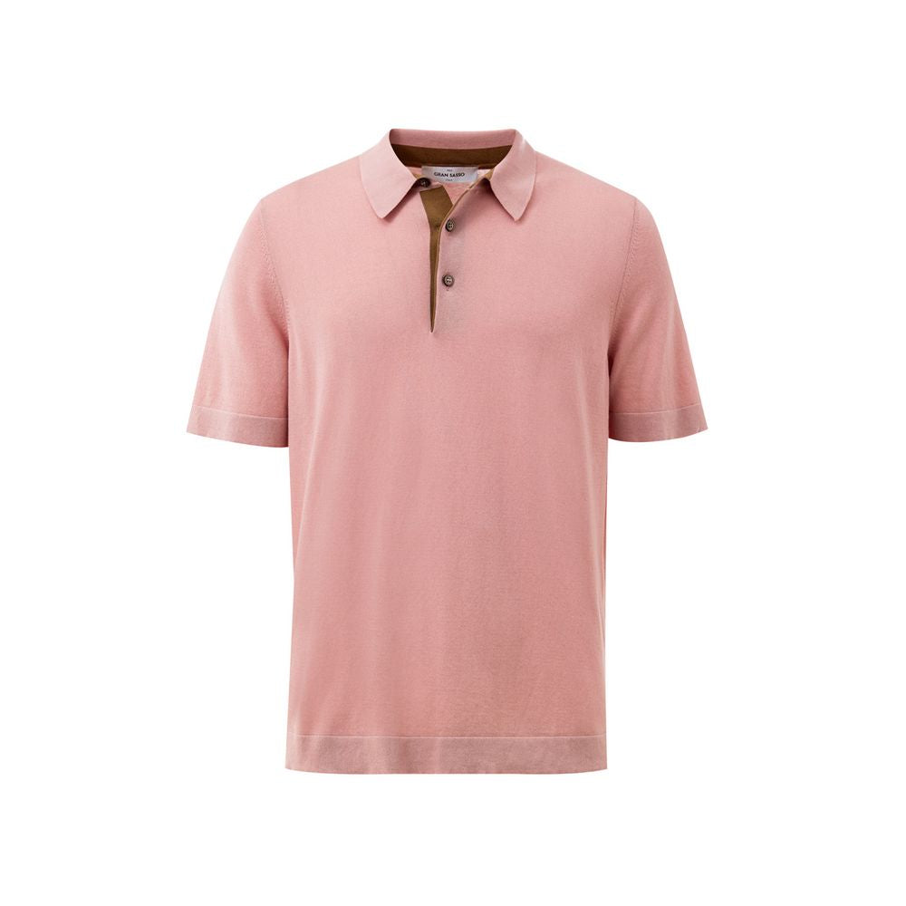 Gran Sasso Pink Cotton Polo Shirt GR-9434675-IT50 | L