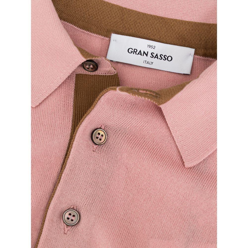 Gran Sasso Pink Cotton Polo Shirt GR-9434675-IT50 | L