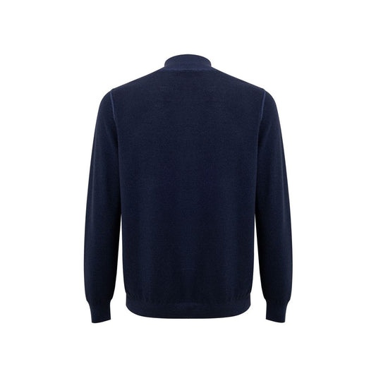 Gran Sasso Blue Wool T-Shirt
