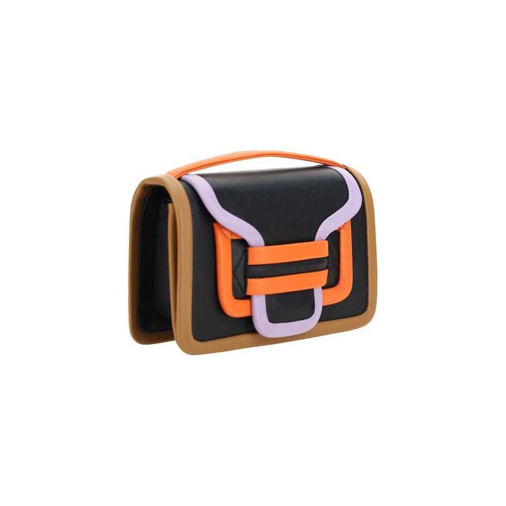 Front view with bag zipped and handles upright.
