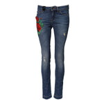 Dolce & Gabbana Blue Cotton Mid Waist Skinny Denim Jeans PAN75622-40