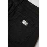 Dolce & Gabbana Black Cotton Logo Skinny Mid Waist Denim Jeans PAN75979-38