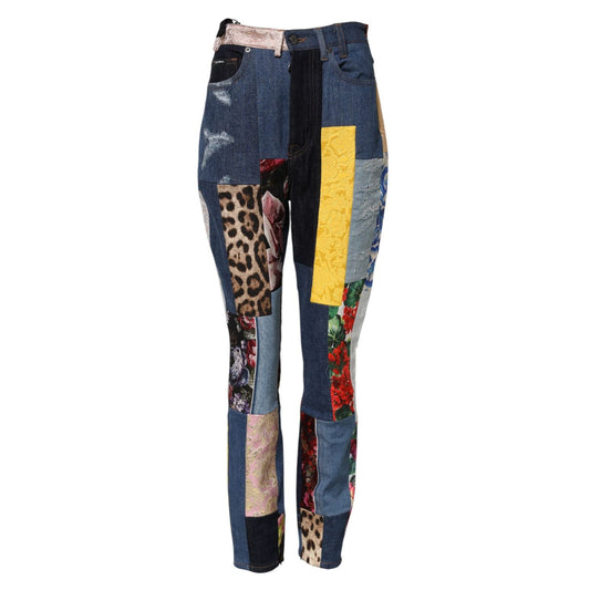 Dolce & Gabbana Multicolor Patchwork Skinny Denim Jeans PAN76501-42