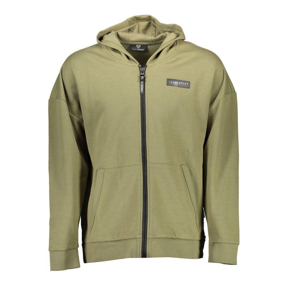 Plein Sport Green Cotton Sweater