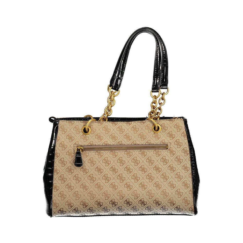 Front view with bag zipped and handles upright.