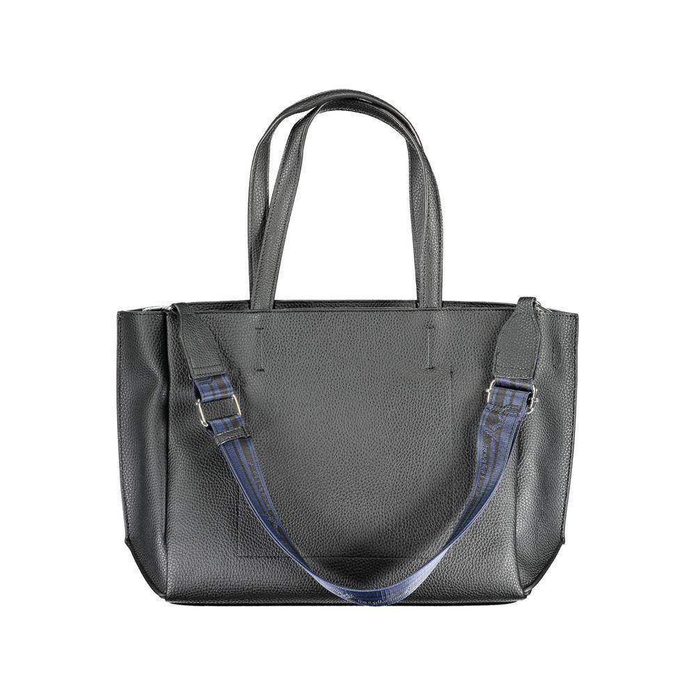 Front view with bag zipped and handles upright.