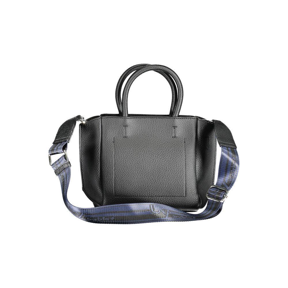 Front view with bag zipped and handles upright.