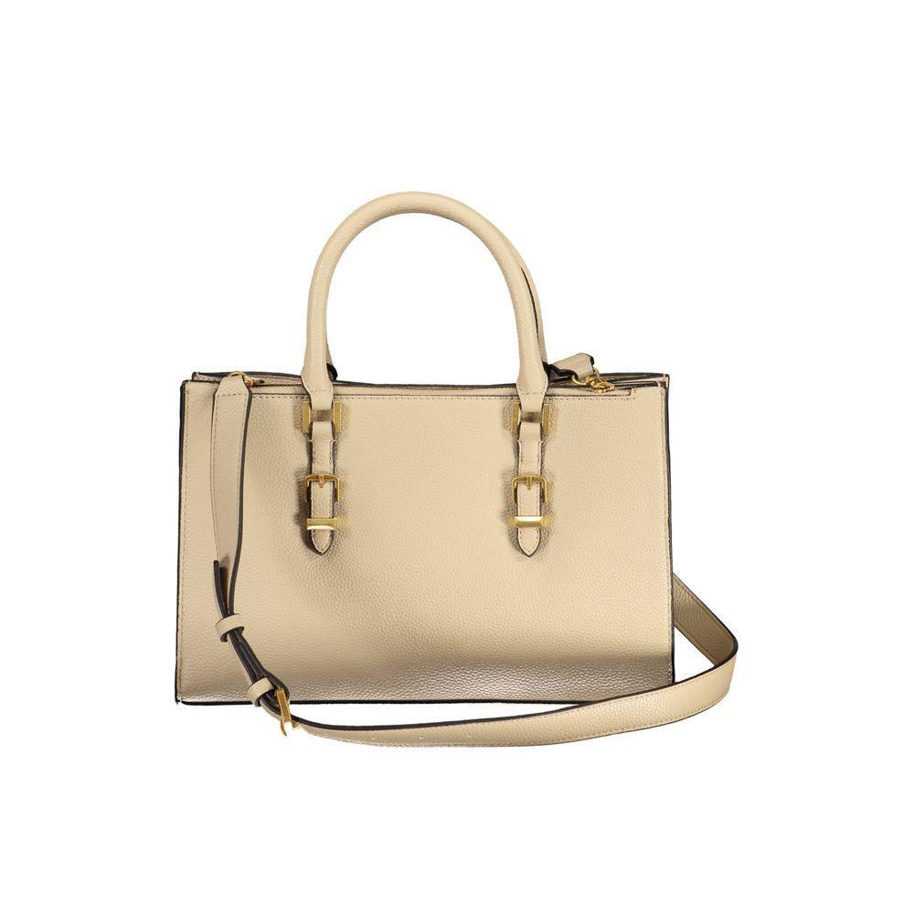 Front view with bag zipped and handles upright.