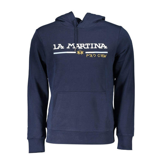 La Martina Blue Cotton Sweater LA-21506-S