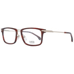 Lozza Red Men Glasses Frame, metal & plastic, full-rim style with spring hinge, size 54-18-140, includes branded case, red color.