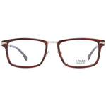 Lozza Red Men Glasses Frame with full-rim metal and plastic design, size 54-18-140, featuring spring hinges for comfort.