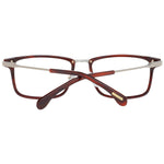 Lozza Red Men Glasses Frame with metallic and plastic build, full-rim style, size 54-18-140, in a red finish, featuring spring hinges.