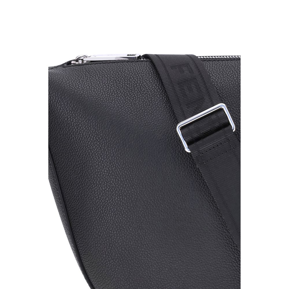 Fendi Black Calf Leather Bos Taurus Shoulder Bag