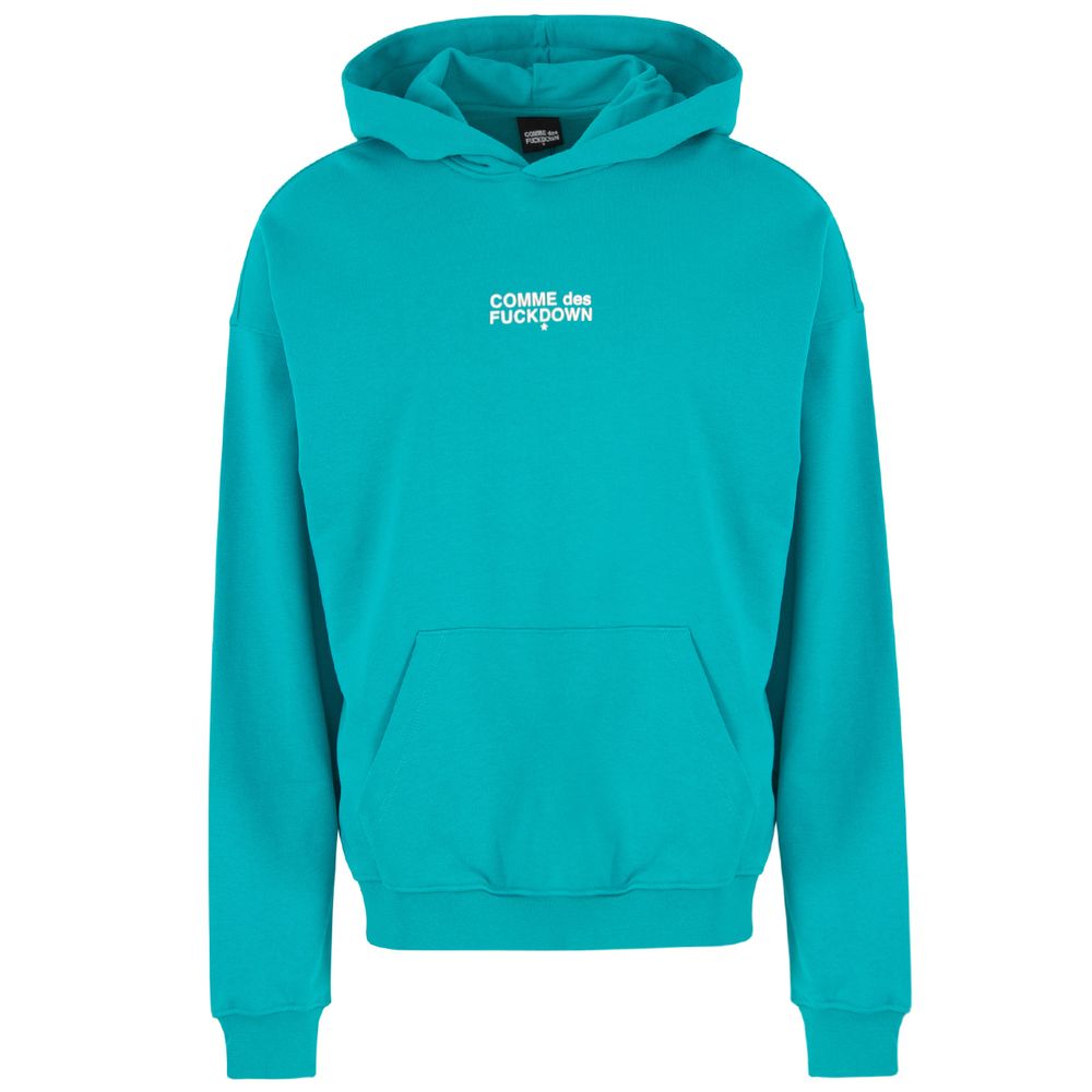 Comme Des Fuckdown Green Cotton Men Hoodie