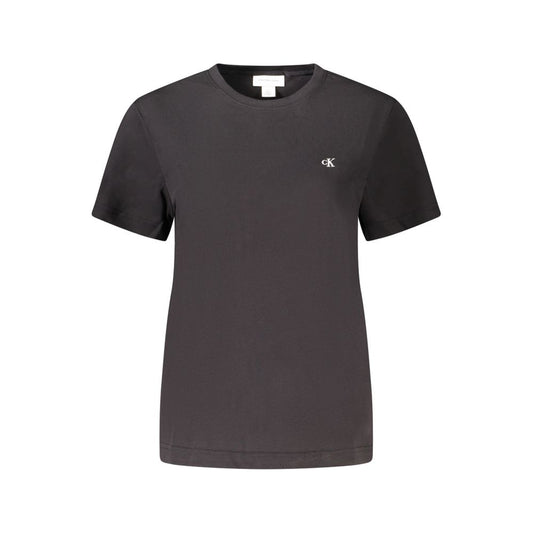 Calvin Klein Black Cotton Tops & T-Shirt CA-39018-S
