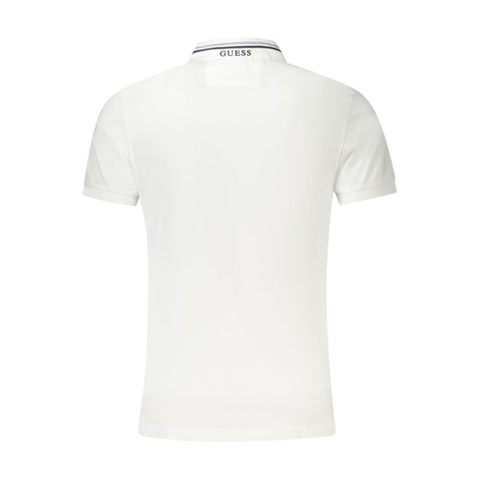 Guess Jeans White Cotton Polo Shirt GU-39036-XXL