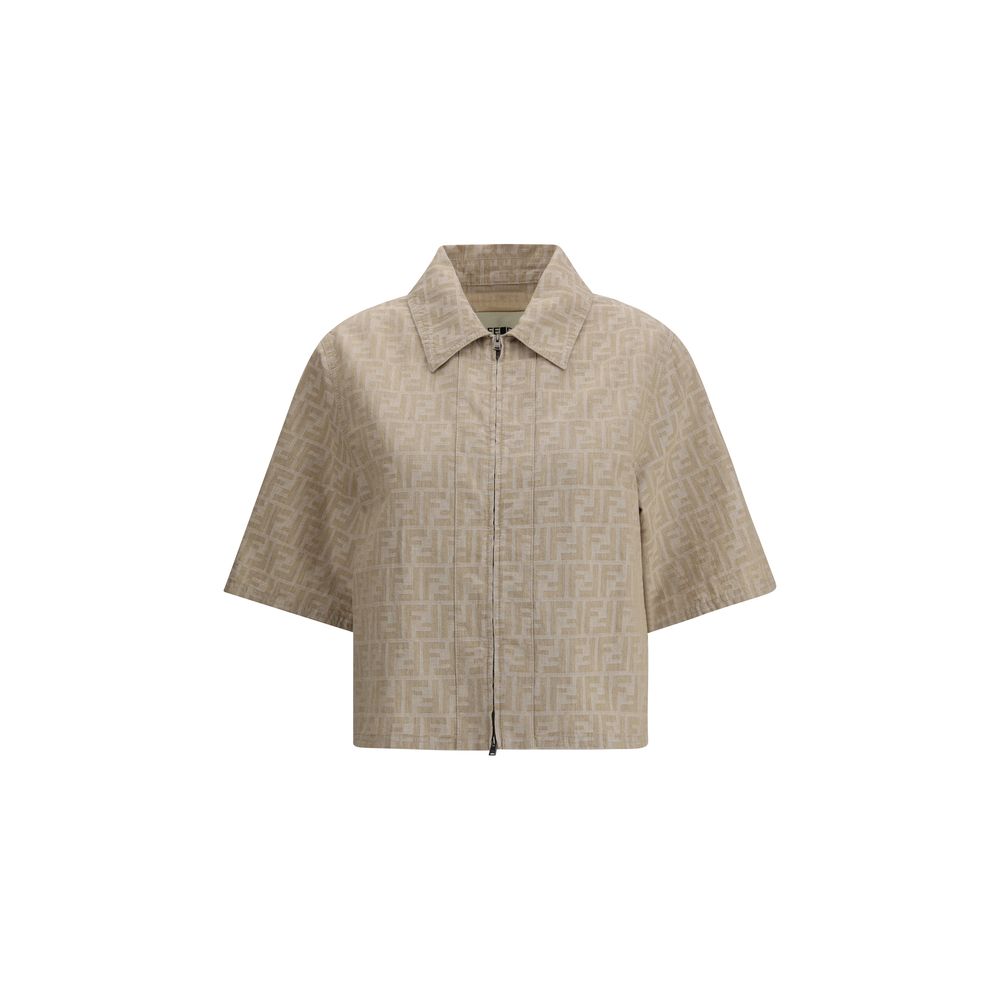 Fendi Beige Cotton Denim Jacket