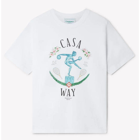 Casablanca White Cotton T-Shirt CA-14856-S
