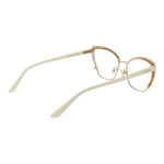 Guess White Women Glasses Frame with butterfly full-rim metal design, 54-16-145 size, demo plastic lenses, includes branded case.