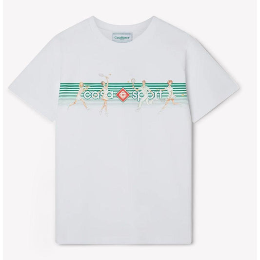 Casablanca White Cotton T-Shirt CA-14851-S