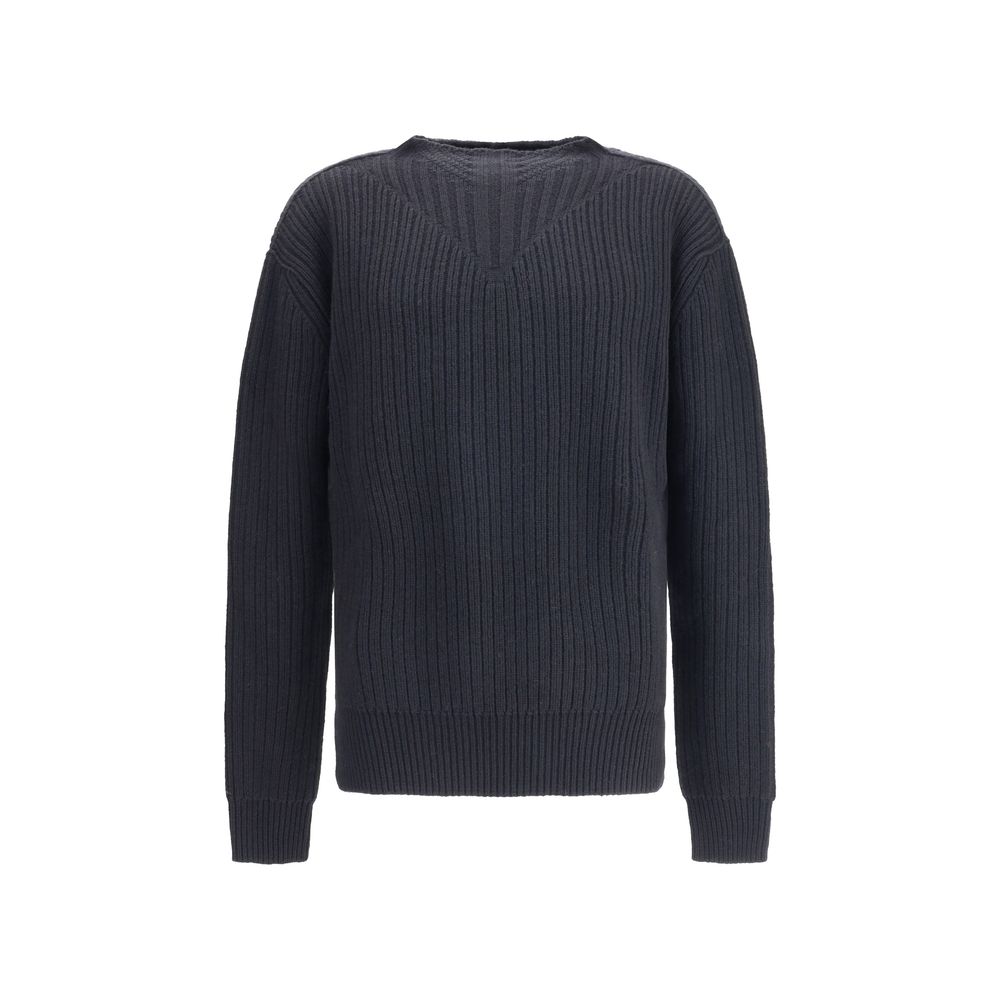 Rick Owens Black Fleece Wool Sweatshirt