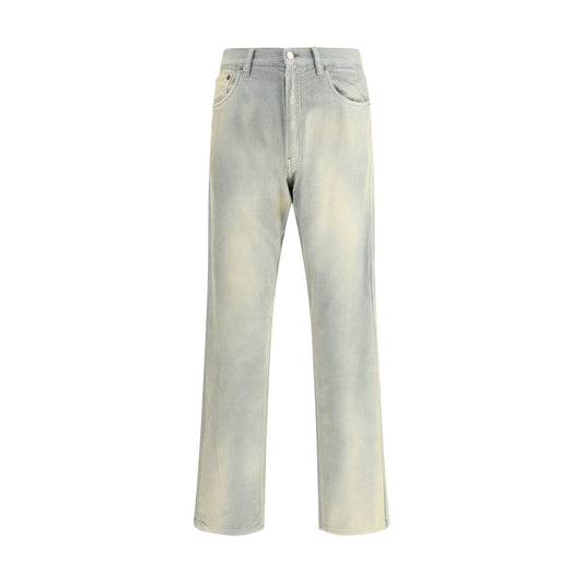 Prada Light Blue Cotton Casual Pants