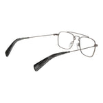 Yohji Yamamoto Silver Unisex Glasses Frame in full-rim aviator style, metal material, silver color with demo lenses.